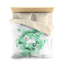 Load image into Gallery viewer, Bichon Frise Pet Fashionista Duvet Cover