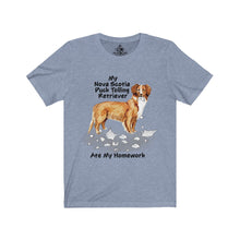 Load image into Gallery viewer, My Nova Scotia Duck Tolling Retriever Ate My Homework Unisex Jersey Short Sleeve Tee