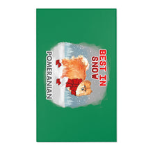 Load image into Gallery viewer, Pomeranian Best In Snow Area Rug