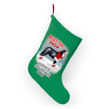 Load image into Gallery viewer, Bernese Mountain Dog Best In Snow Christmas Stockings