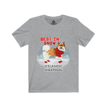 Load image into Gallery viewer, Icelandic Lowland Sheepdog Best In Snow Unisex Jersey Short Sleeve Tee