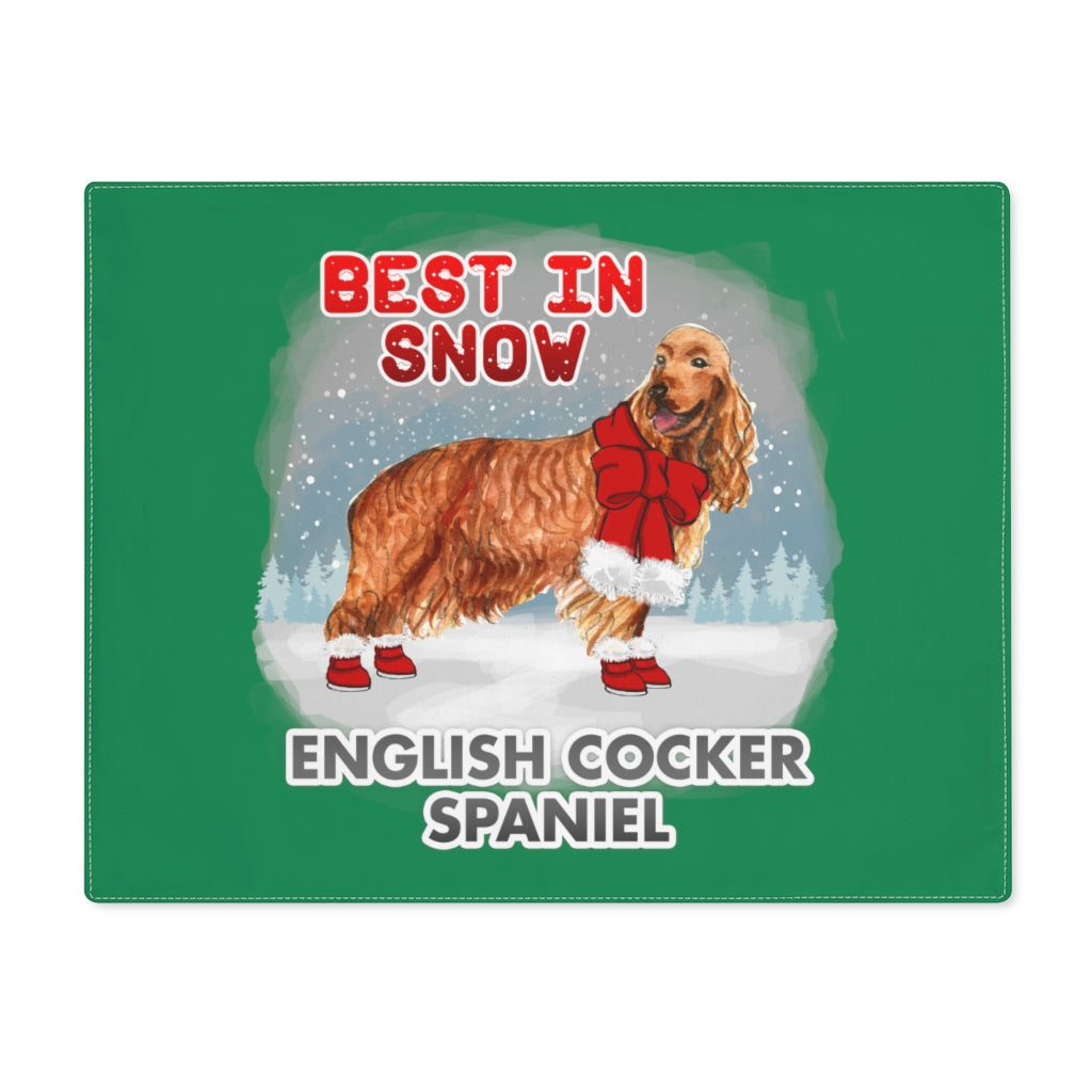 English Cocker Spaniel Best In Snow Placemat