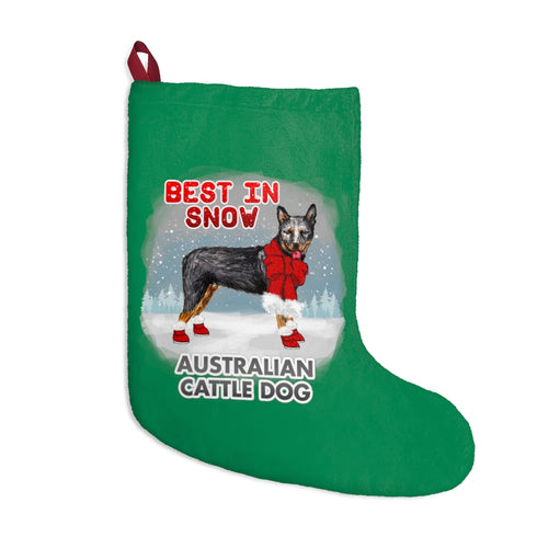Australian Cattle Dog Best In Snow Christmas Stockings