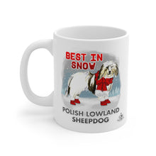 Load image into Gallery viewer, Polish Lowland Sheepdog Best In Snow Mug