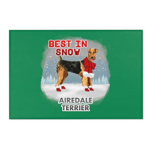 Airedale Terrier Best In Snow Area Rug