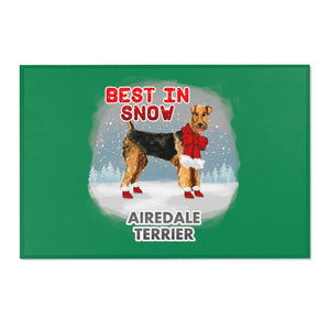 Airedale Terrier Best In Snow Area Rug