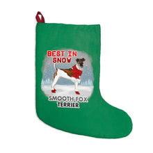 Load image into Gallery viewer, Smooth Fox Terrier Best In Snow Christmas Stockings