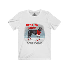 Load image into Gallery viewer, Cane Corso Best In Snow Unisex Jersey Short Sleeve Tee