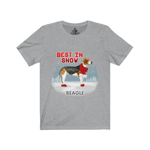 Beagle Best In Snow Unisex Jersey Short Sleeve Tee