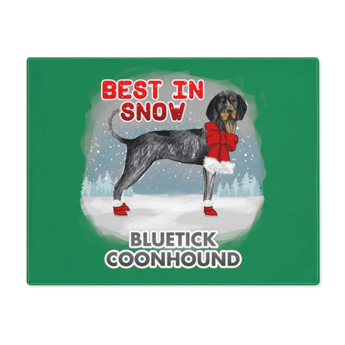 Bluetick Coonhound Best In Snow Placemat
