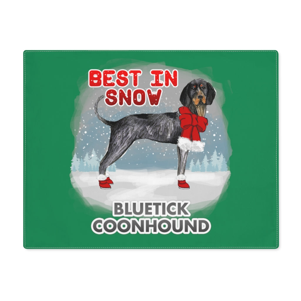 Bluetick Coonhound Best In Snow Placemat