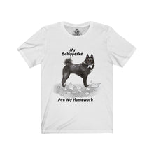 Load image into Gallery viewer, My Schipperke Ate My Homework Unisex Jersey Short Sleeve Tee