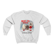 Load image into Gallery viewer, Lhasa Apso Best In Snow Heavy Blend™ Crewneck Sweatshirt