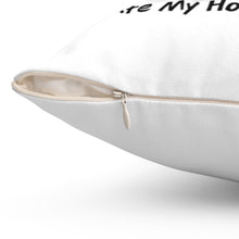 Load image into Gallery viewer, My Long Haired Dachschund Ate My Homework Square Pillow