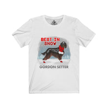 Load image into Gallery viewer, Gordon Setter Best In Snow Unisex Jersey Short Sleeve Tee