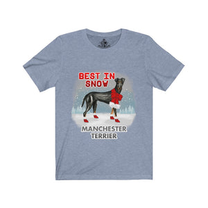 Manchester Terrier Best In Snow Unisex Jersey Short Sleeve Tee