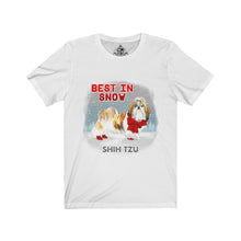 Load image into Gallery viewer, Shih Tzu Best In Snow Unisex Jersey Short Sleeve Tee