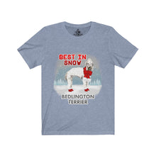 Load image into Gallery viewer, Bedlington Terrier Best In Snow Unisex Jersey Short Sleeve Tee
