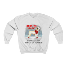 Load image into Gallery viewer, Soft Coated Wheaten Terrier Best In Snow Heavy Blend™ Crewneck Sweatshirt