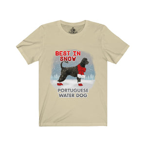 Portuguese Water Dog Best In Snow Unisex Jersey Short Sleeve Tee
