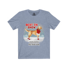 Load image into Gallery viewer, Golden Retriever Best In Snow Unisex Jersey Short Sleeve Tee