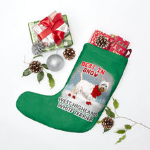 Load image into Gallery viewer, West Highland Terrier Best In Snow Christmas Stockings