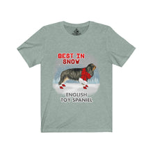 Load image into Gallery viewer, English Toy Spaniel Best In Snow Unisex Jersey Short Sleeve Tee