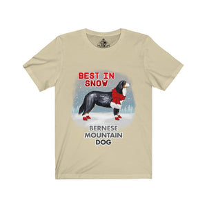 Bernese Mountain Dog Best In Snow Unisex Jersey Short Sleeve Tee