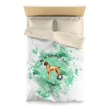 Load image into Gallery viewer, Boxer Pet Fashionista Duvet Cover