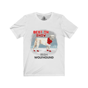 Irish Wolfhound Best In Snow Unisex Jersey Short Sleeve Tee
