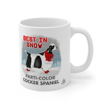 Load image into Gallery viewer, Parti-Color Cocker Spaniel Best In Snow Mug
