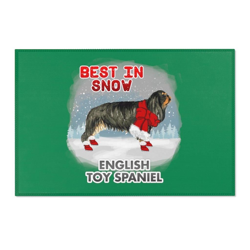 English Toy Spaniel Best In Snow Area Rug