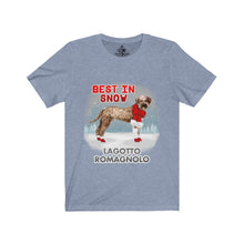 Load image into Gallery viewer, Lagotto Ramagnolo In Snow Unisex Jersey Short Sleeve Tee