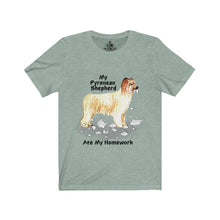 Load image into Gallery viewer, My Pyrenean Shepherd Ate My Homework Unisex Jersey Short Sleeve Tee