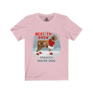 Spanish Water Dog Best In Snow Unisex Jersey Short Sleeve Tee