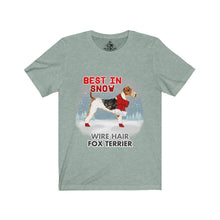 Load image into Gallery viewer, Wire Hair Fox Terrier In Snow Unisex Jersey Short Sleeve Tee