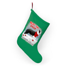 Load image into Gallery viewer, Border Collie Best In Snow Christmas Stockings