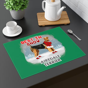 Airedale Terrier Best In Snow Placemat