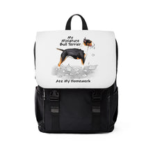 Load image into Gallery viewer, My Miniature Bull Terrier Ate My Homework Backpack