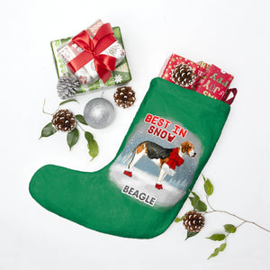 Beagle Best In Snow Christmas Stockings
