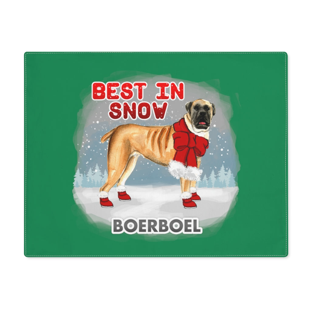 Boerboel Best In Snow Placemat