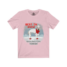 Load image into Gallery viewer, Bedlington Terrier Best In Snow Unisex Jersey Short Sleeve Tee