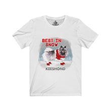 Load image into Gallery viewer, Keeshond Best In Snow Unisex Jersey Short Sleeve Tee