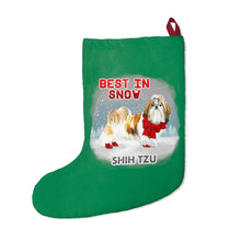 Load image into Gallery viewer, Shih Tzu Best In Snow Christmas Stockings