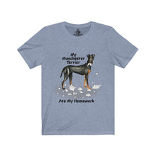 Load image into Gallery viewer, My Manchester Terrier Ate My Homework Unisex Jersey Short Sleeve Tee