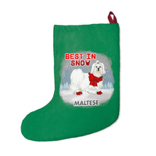 Load image into Gallery viewer, Maltese Best In Snow Christmas Stockings
