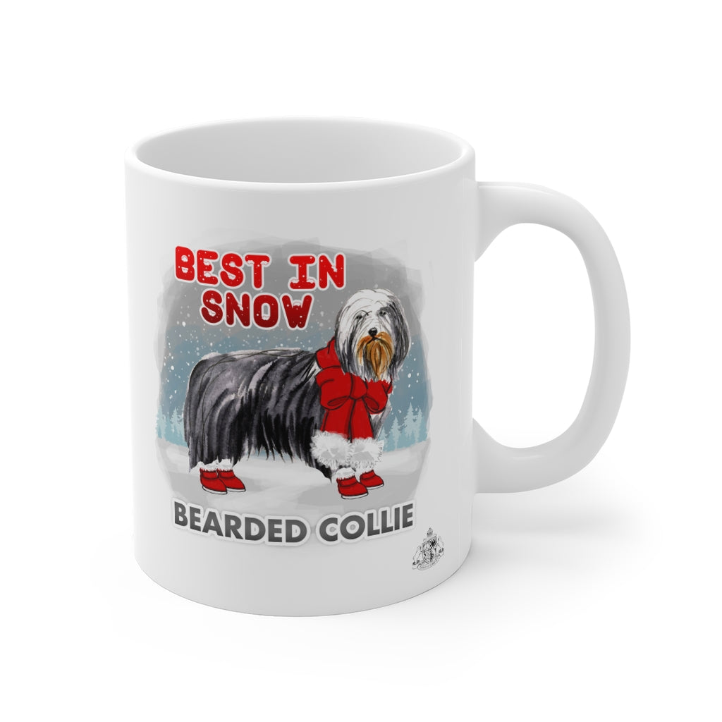 Bearded Collie Best In Snow Mug