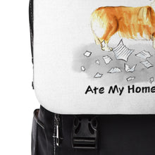 Load image into Gallery viewer, My Pembroke Welsh Corgi Ate My Homework Backpack