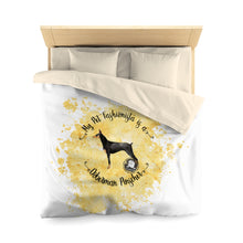 Load image into Gallery viewer, Doberman Pinscher Pet Fashionista Duvet Cover