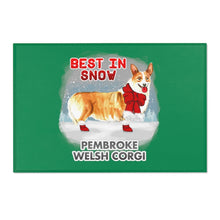 Load image into Gallery viewer, Pembroke Welsh Corgi Best In Snow Area Rug